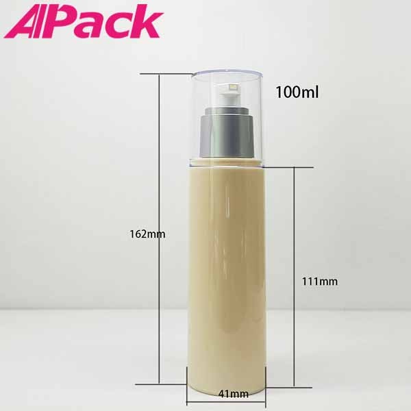 S4-100ml真空塑料瓶子（配长盖） 