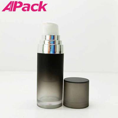 SF matte black liquid powder serum bottle